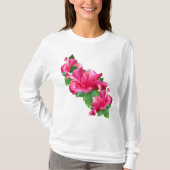 Roze Hibiscus Queen Shirten T-shirt (Voorkant)