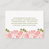 Roze Hibiscus Reception Enclosure Cards Informatiekaartje (Achterkant)