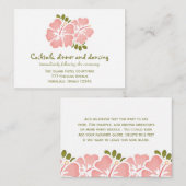 Roze Hibiscus Reception Enclosure Cards Informatiekaartje (Voorkant / Achterkant)