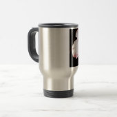 Roze Hibiscus Reisbeker (Voorkant links)