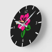 Roze Hibiscus Ronde Klok (Hoek)