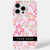 Roze Hibiscus, Roze Bloemen, Jouw naam Case-Mate iPhone Case (Achterkant)