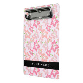 Roze Hibiscus, Roze Bloemen, Jouw naam Mini Klembord (Angled2)