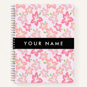 Roze Hibiscus, Roze Bloemen, Jouw naam Notitieboek (Voorkant)