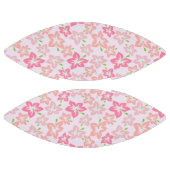 Roze hibiscus, roze bloemen, patroon van bloemen american football (Panelen)