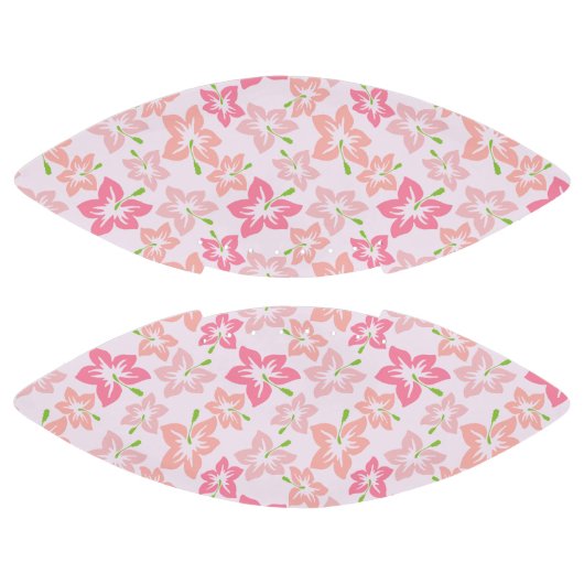 Roze hibiscus, roze bloemen, patroon van bloemen american football (Panelen)