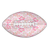 Roze hibiscus, roze bloemen, patroon van bloemen american football (Voorkant)