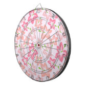 Roze hibiscus, roze bloemen, patroon van bloemen dartbord (Voorkant Rechts)