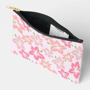 Roze hibiscus, roze bloemen, patroon van bloemen etui