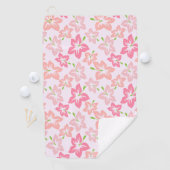 Roze hibiscus, roze bloemen, patroon van bloemen golfhanddoek (Insitu)