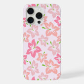 Roze hibiscus, roze bloemen, patroon van bloemen iPhone hoesje (Achterkant)