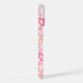 Roze hibiscus, roze bloemen, patroon van bloemen iPhone hoesje (Rechterkant)