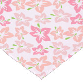 Roze hibiscus, roze bloemen, patroon van bloemen korte tafelloper (Hoek)