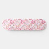 Roze hibiscus, roze bloemen, patroon van bloemen persoonlijk skateboard (Horizontaal)
