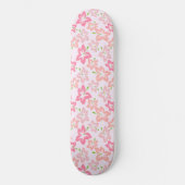 Roze hibiscus, roze bloemen, patroon van bloemen persoonlijk skateboard (Voorkant)