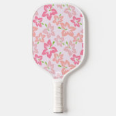 Roze hibiscus, roze bloemen, patroon van bloemen pickleball paddle (Voorkant)
