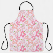 Roze hibiscus, roze bloemen, patroon van bloemen schort (Voorkant)