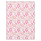 Roze hibiscus, roze bloemen, patroon van bloemen tafelkleed (Voorkant)