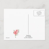 Roze Hibiscus Save the Date Briefkaart (Achterkant)