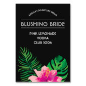 Roze Hibiscus Signature Drink Kaart (Achterkant)