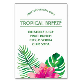 Roze Hibiscus Signature Drink Kaart