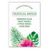 Roze Hibiscus Signature Drink Kaart (Achterkant)