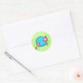 Roze hibiscus - Sticker (Envelop)