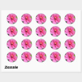 Roze Hibiscus stickers (Vel)