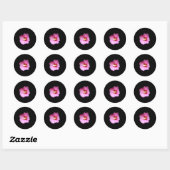 Roze Hibiscus Stickers (Vel)