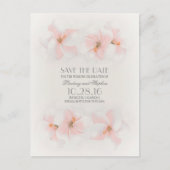 Roze hibiscus strand save the date briefkaarten (Voorkant)