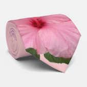  Roze Hibiscus Stropdas (Opgerold)