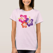 Roze Hibiscus T-shirt (Voorkant)