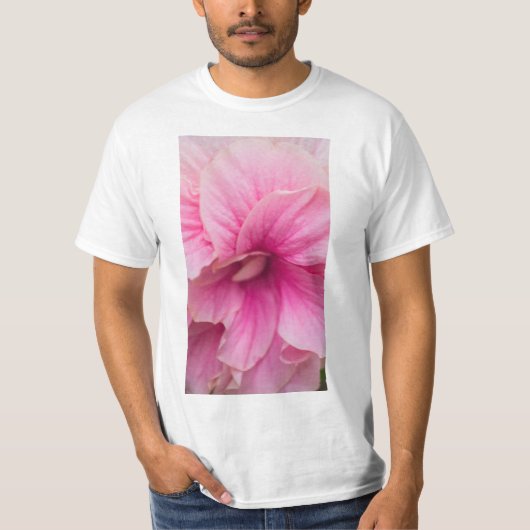 Roze Hibiscus T-shirt (Voorkant)