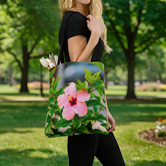 Roze Hibiscus Tassen Tas