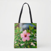 Roze Hibiscus Tassen Tas (Voorkant)