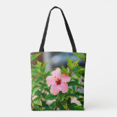 Roze Hibiscus Tassen Tas (Achterkant)