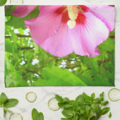 Roze Hibiscus Tea Towel Theedoek (Gevouwen)