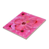 Roze Hibiscus Tegeltje (Zijkant)