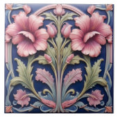 Roze Hibiscus Tegeltje (Voorkant)