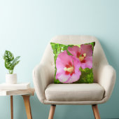 Roze hibiscus Throw Cushion Kussen (Stoel)