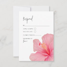 Roze Hibiscus · Tropische bloei RSVP · Bestemming