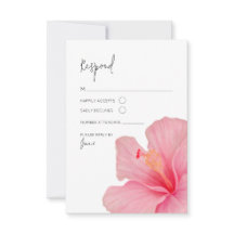 Roze Hibiscus · Tropische bloei RSVP · Bestemming