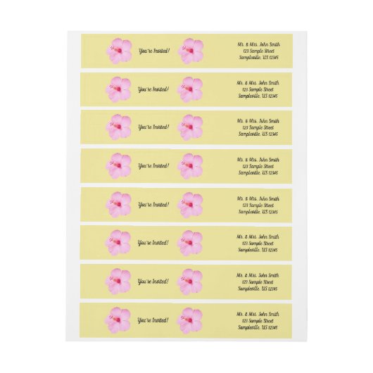 Roze Hibiscus Tropische Bloem (Vel)