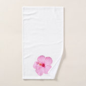 Roze Hibiscus Tropische Bloem Bad Handdoek (Handdoek)