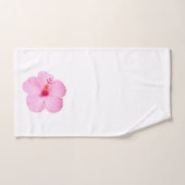 Roze Hibiscus Tropische Bloem Bad Handdoek (Handdoek)
