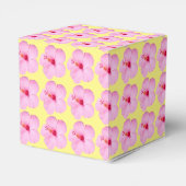 Roze Hibiscus Tropische Bloem Bedankdoosjes (Achterkant)