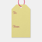 Roze Hibiscus Tropische Bloem Cadeaulabel (Achterkant)