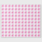 Roze Hibiscus Tropische Bloem Cadeaupapier (Vlak)