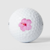 Roze Hibiscus Tropische Bloem Golfballen (Voorkant)