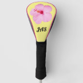 Roze Hibiscus Tropische Bloem Golfheadcover (Voorkant)